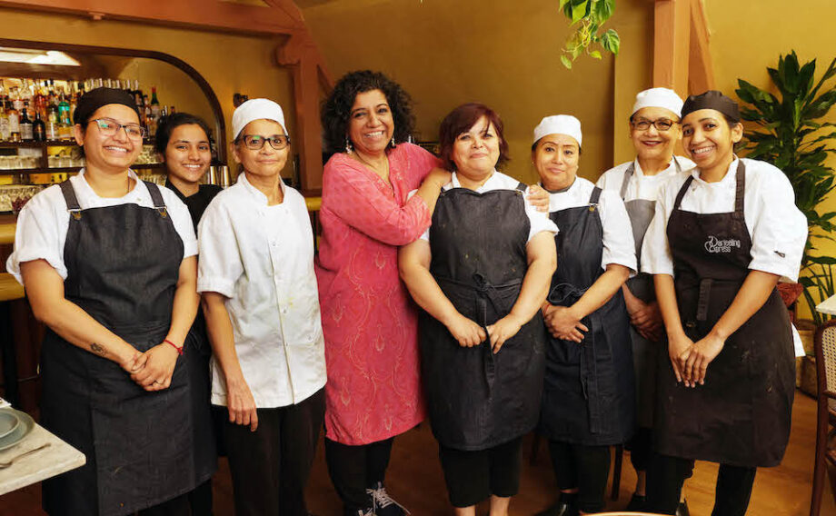 Asma and her all-women kitchen team